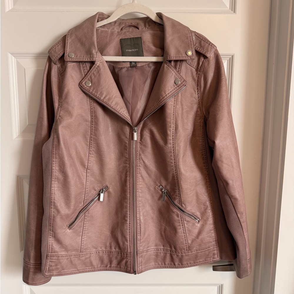 Maurices Dusty Pink Leather Jacket